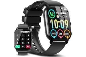 DDIDBI Smartwatch Uomo Donna con Effettua/Risposta Chiamate, 1.85" Orologio Smartwatch, Smart Watch con Cardiofrequenzimetro/Monitoraggio del Sonno, 112 modalità sportive, IP68 Impermeabile per IOS/Android