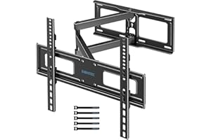 BONTEC Soporte TV Pared para Television LCD LED de 26 a 60 Pulgadas, Soporte Television Pared con Giro, Inclinación y Extensión de 80 a 500 mm, hasta 40 kg, Máx VESA 400x400
