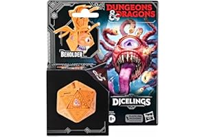 Dungeons & Dragons Hasbro - Dungeons & Dragons Avalon Hill, Dicelings Beholder, Monstruo D&D Coleccionable, Dado d20 Gigante Que se Convierte en Figura de acción, Dados para Juego de rol,F5213