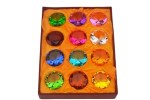 JUANXIAN Set regalo 12 belle pietre portafortuna fermacarte in vetro diamante Sku: X9003