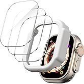 JETech Screen Protector for Apple Watch Ultra 4/3/2/1 49 mm, Pack of 3 | Tempered Glass Protection, HD Transparent, Easy Inst