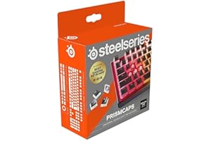 SteelSeries PrismCaps – Double Shot Pudding-style Keycaps – Durable PBT Thermoplastic – Compatible with Most Mechanical Keyboards – MX Stems – Black (UK Layout)