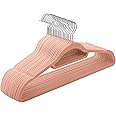 HOUSE DAY Samt Kleiderbügel 20er Set - Rutschfest & Platzsparend Mit Drehhaken - Beige