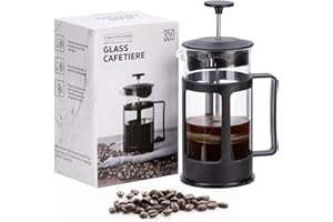 Entemah French Press Coffee Maker, Coffee Press with Heat Resistant Thickened Borosilicate Glass, 12oz(350ml) French press pot