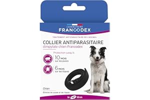 Francodex Collier Antiparasitaire Dimpylate Pour Chien - Noir Pour Chien
