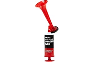FIRECHIEF Hand Pump Air Horn – Reusable Blow Horn for Raising the Alarm in Emergencies – Loud Noise Foghorn for Fire Warnings, Events & Raising Alarm in the Workplace & in Offices