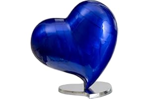 Royal Rapture Urns for ashes Memorial Funeral Cremation Adult Human Child Love Heart (Saphhire Blue, 10" Large)