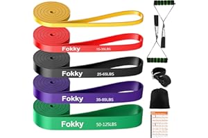 Fokky Resistance Bands Pull Up Bands Set, 5 Levels Resistance Bands set Men Women, Pull Up Assistance Bands with Door Anchor,Handles