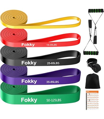 Chest Expander, Natural Latex 3-Hole Resistance Bands With Handles...