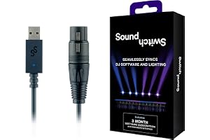 SoundSwitch Micro DMX-Interface | Kompakt USB–DMX-Ljussinterface, 3 Månaders SoundSwitch-Test, Philips Hue-Stöd