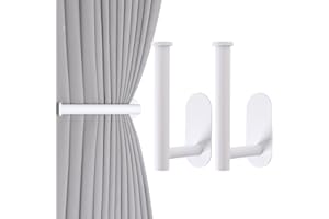 ‎OCIOLI OCIOLI Selbstklebende Vorhanghalterungen, Vorhang-Raffhalter, ohne Bohren, Selbstklebende Vorhanghaken, Vorhanghalter für Vorhänge (2, weiß)