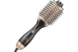NewWay Brosse Soufflante, 1000W 3 en 1 Brosse Chauffante pour une Coiffure Sûre et Élégante, Bouclage, Séchage, Volumisation