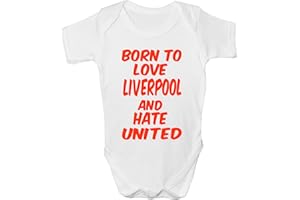 Print4U Love Liverpool Hate Man Utd~ Babygrow~Babies Gift Boy/Girl Vest Babies Clothing