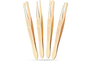 Alyvisun 4st Bärbart Pincettset, Professionell Rostfritt Stål Pincettset, Texturerat Halkfritt Design, Pincett Set Lämplig fö