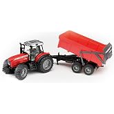 Bruder - Massey Ferguson 7480 Trakt&ouml;r &amp; R&ouml;mork &Ouml;l&ccedil;ekli Model