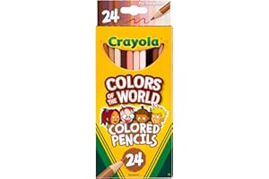 ‎CRAYOLA Crayola Colours of the World zestaw kredek do malowania skóry, dla dzieci w 24 odcieniach, dla dzieci z odcieniami skóry na całym świecie, zestaw do majsterkowania, od 3 lat