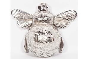 CASA STORE Bee Door Knocker - in Chrome or Brass - Very Realistic with Proper Wings and feet (Chrome)