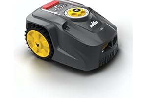 Mowox RM 500 WIU SN - Robot Tondeuse Mowox 20V/2,5Ah - 18 cm de Coupe - en Raison de capteurs d’Obstacles très sensibles, Pas Convenant aux pelouses irrégulières.