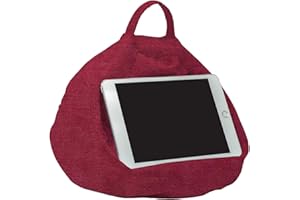 Rooms By Me Cranberry Tablet Stand Cushion for Tablets, eReaders, Smartphones and Books with Accesories Pocket | UK Made | Over 50 Designs
