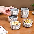 Nestasia Set of 6 Ceramic Serving Bowl 200ml | Floral | Serving Snacks, Nuts, ice-Creams, katori for Dal or Curry