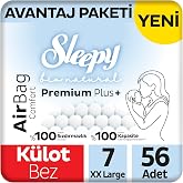 Sleepy Bio Natural Premium Plus Airbag Comfort Avantaj Paketi K&uuml;lot Bez 7 Numara Xxlarge 56 Adet