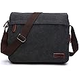 LOSMILE Men's Messenger Bag, Canvas Shoulder Bags, 13.3" Laptop Bags for Work and School,Cross-Body Bags.