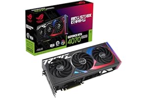 ‎ASUS ASUS ROG Strix GeForce RTX 4070 SUPER 12GB GDDR6X Gaming Grafikkarte (Nvidia GeForce RTX4070 DLSS 3, PCIe 4.0, 2x HDMI 2.1a, 3x DisplayPort 1.4a, ROG-STRIX-RTX4070S-12G-GAMING)