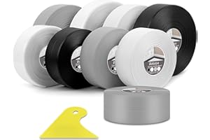 Bokaiya Joint Salle de Bain, 11m*38mm Bande Etancheite Autocollante, Ruban D'étanchéité Auto-Adhésif en PVC pour Baignoire, Salle de Bain, Cuisine, Toilettes, Anti-moisissure, Calfeutrage(Gris)