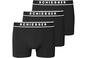 Schiesser Herren 3 PACK Boxershorts Bio Baumwolle - 95/5 Organic