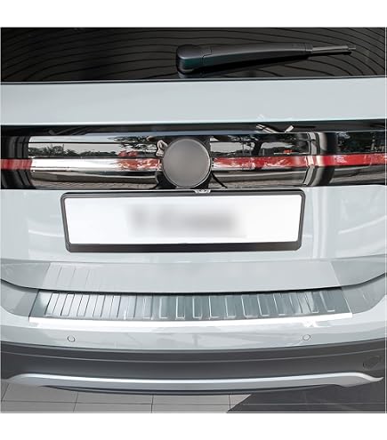 RECAMBO Roestvrijstalen Bumperbescherming Voor VW T-Cross | C11 | Vanaf 2018 - 2-Delige Set Geborsteld Met Kleefmontage