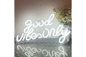 YUEYYNS Neon good vibes neon light good vibes neon letters powered USB room room christmas play room bar decoration gift good vibes only neon