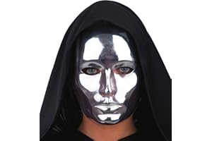 CARNIVAL TOYS S.R.L. 2 Maschere Viso Argento in PLASTICA