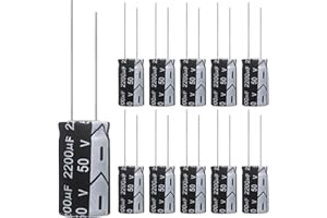 ALLECIN Kondensatoren 2200uF 50V Elkos Kondensator 2200µF 50Volt Aluminium Elektrolytkondensator 16x30MM Electrolytic Capacitors 2200 uF MFD 105°C (Packung mit 10 Stück)