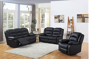 DProT Recliner Sofa Leather bonded Reclining Lazyboy Sofa Suite Sofas Chair 3 2 or 1