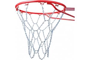 Cannon Sports Heavy Duty Chain Basketball Net – Rust Proof, All Weather Metal Net Replacement - Official Standard 12-Loop Metal Net for Indoor/Outdoor Basketball Rims