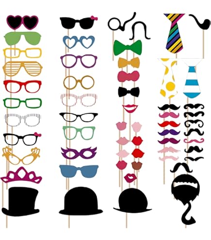 Lot De 147 Accessoires De Décoration De Fête Néon, Chapeaux