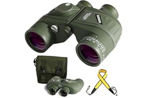 NEYLANG 10x50 Marine Fernglas,Fernglas mit Nachtsicht Entfernungsmesser und Kompass, für Wassersport-Enthusiasten und Hobbysegler, inklusive Bereitschaftstasche, Staubschutzkappen und Trageriemen