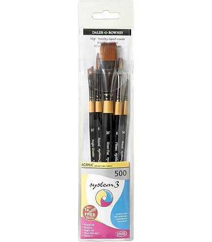 Daler-Rowney Aquarellpinsel-Set – 10 Pinsel Mit Kurzem Griff, Weiches Kunsthaar | In Etui Mit Reißverschluss, Für Anfänger & Künstler