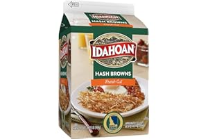 Idahoan Fresh Cut Premium Hash Browns, Made with Gluten-Free 100-Percent Real Idaho Potatoes, 34oz Carton (72 Servings)