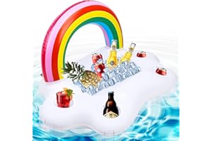 LGZIN Support Gonflable de Boisson, Porte-Boisson Gonflable, Porte-Gobelet Gonflable, Plateau Porte de Verre Piscine, Gonflable Bar Flottant Piscine, pour Bar Flottant Piscine Pool Party Plage