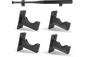 BOOSTEADY 4 Pcs Baseball Bat Wall Mount,Softball Bat Holder,Bat Wall Rack Hangers for Holder for Horizontal Display