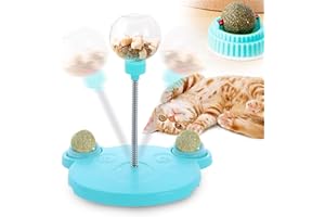 deegbbyi Juguete Interactivo para Perros Gatos, Juguete de Alimentación para Mascotas, Jugar para Perros de Comida Lenta, Comedero Interactivo de Primavera, Perro Mejora la Digestión (Azul)