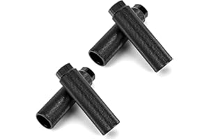 QWORK® 1 Par Clavijas para Pedales BMX Antideslizantes De Aleación De Aluminio, BMX Stunt Pegs, para BMX, Bicicleta De Montaña, Bicicleta De Carretera, Negro