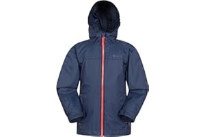 Mountain Warehouse Torrent Kids Waterproof Rain Jacket - Taped Seams Raincoat, Lightweight, Breathable, Girls & Boys - Autumn, Winter, Wet Weather