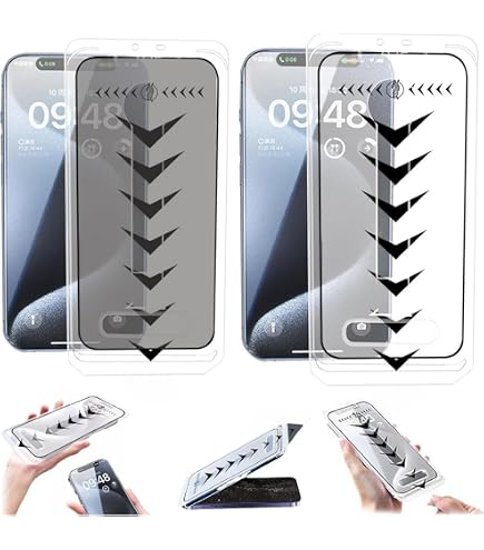 Film De Protection Écran 3 En 1 Evotech Pour IPhone 15/14/13 Pro Max (Anti-Rayures, Anti-Regard, Anti-Poussière)