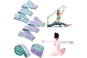 ‎XOELLE XoeLLe Yoga Stretching Strap, Dehnungsband mit 8 Schlaufen, Yogagurt Schulterretter für Anfänger und Fortgeschrittene, Yoga Block 2er Set für Effektives Dehnung, Yoga-Training, Gymnastik