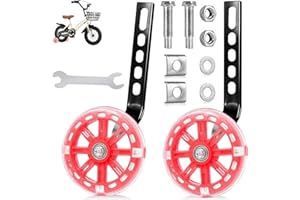 LXYYDS Stabilisateur Velo Enfant, Vélo Roue Auxiliaire, Roues d'entraînement Réglables, Stabilisateur Roue Velo, Roulette Velo Enfant, Roues Vélo En fant, pour Vélos 12 14 16 18 20 Pouces (C)