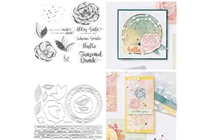 HDHGXUJRD New Stempel und Metall Stanzformen für die Kartenherstellung, Stempel und Stanzen Set, 2023 Metall Stanzformen Stempel, DIY Scrapbooking Handwerk Stanzen für Weihnachten, Thanksgiving, Halloween