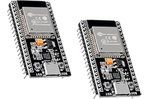 iHaospace 2 x ESP32 USB C ESP32-WROOM-32 38 Pin Development Board CP2102 Nodemcu scheda di sviluppo 2,4 GHz Dual Mode Processore Microcontrollore Dual Core Wi-Fi + Bluetooth compatibile con Arduino