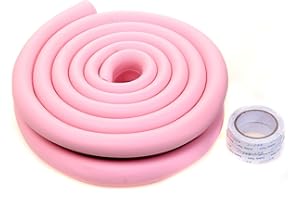 TUKA-I-AKUT TUKA 12.2ft Edge Guard U-shaped, 4M (2x2M) Extra Thick Foam Edge Protector Childproofing, for Glass Table Edge, Furniture & more, Child Senior Baby Safety Anti Collision Bumper Strip, TKD7003 pink